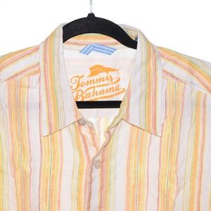 Tommy Bahama XL Yellow White Green Pink 100% Linen